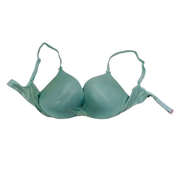 Victoria's Secret Mint Sparkle Plunge Push Up Bra - Size 34C - Picture 9 of 14